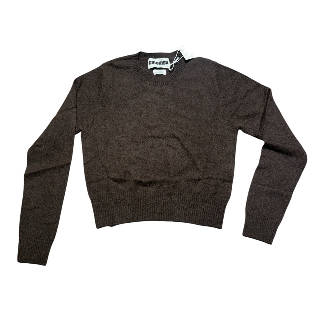 100% Cashmere, luxurious Chocolate Brown Crew Neck Sweater